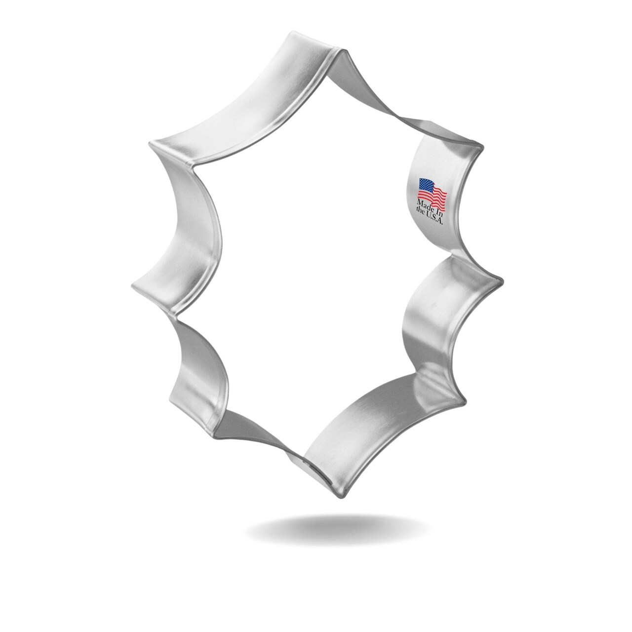 Holly Leaf Cookie Cutter 3.5", CookieCutter.com, Tin Plated Steel, Handmade in the USA